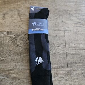 Black and Gray Athletic Crew Socks Performance Fit